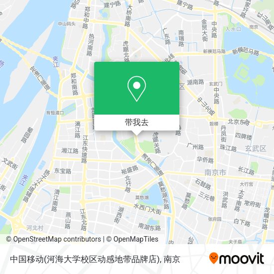 中国移动(河海大学校区动感地带品牌店)地图