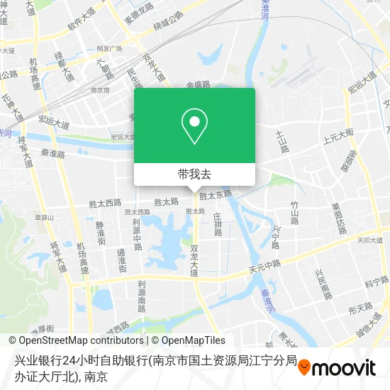 兴业银行24小时自助银行(南京市国土资源局江宁分局办证大厅北)地图