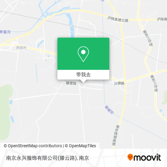 南京永兴服饰有限公司(滕云路)地图