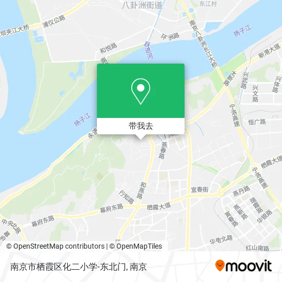 南京市栖霞区化二小学-东北门地图