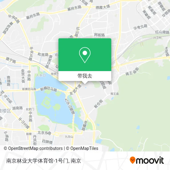 南京林业大学体育馆-1号门地图