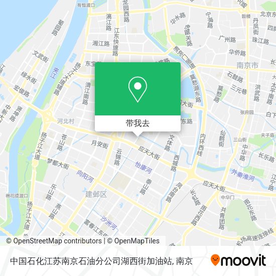 中国石化江苏南京石油分公司湖西街加油站地图