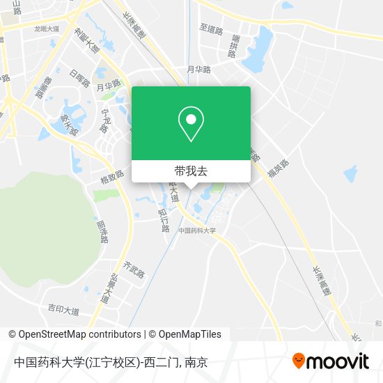 中国药科大学(江宁校区)-西二门地图