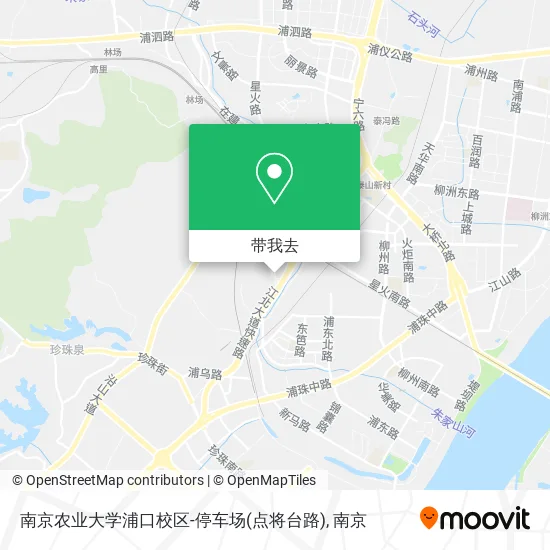 南京农业大学浦口校区-停车场(点将台路)地图