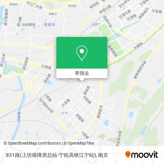 831路(上坊保障房总站-宁杭高铁江宁站)地图