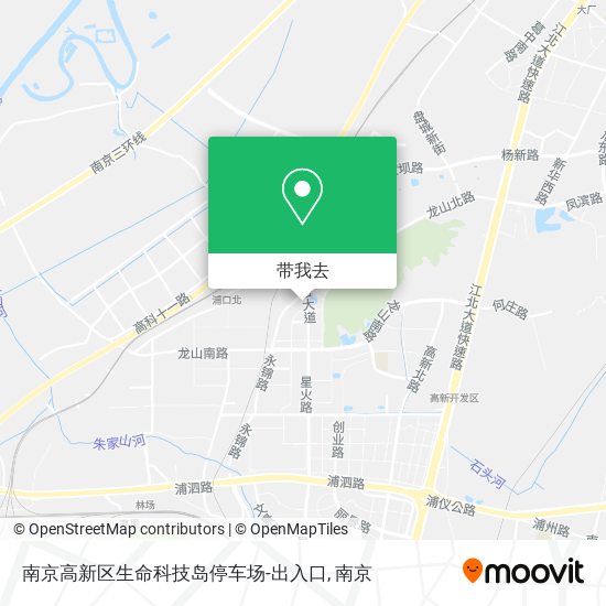 南京高新区生命科技岛停车场-出入口地图