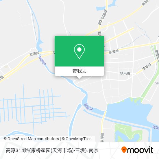 高淳314路(康桥家园(天河市场)-三坝)地图