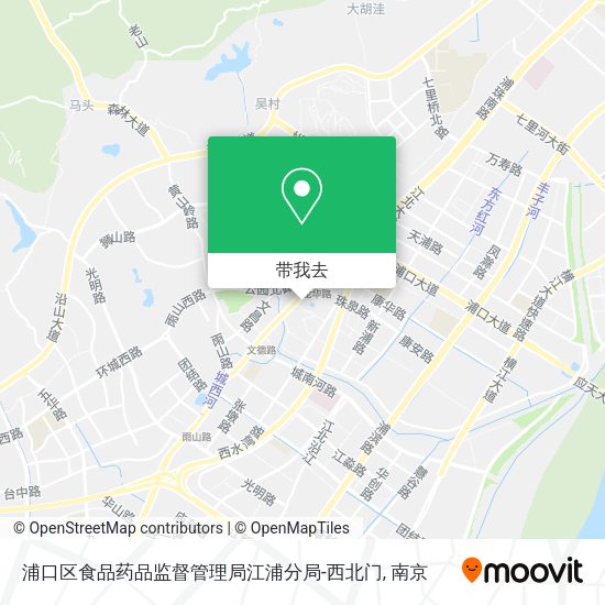 浦口区食品药品监督管理局江浦分局-西北门地图