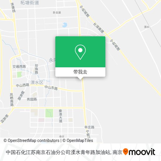 中国石化江苏南京石油分公司溧水青年路加油站地图