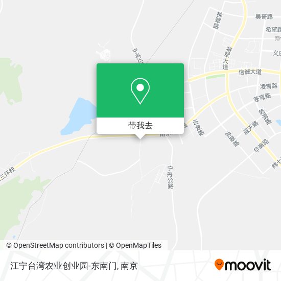 江宁台湾农业创业园-东南门地图