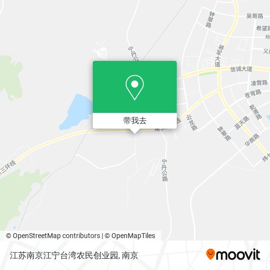 江苏南京江宁台湾农民创业园地图