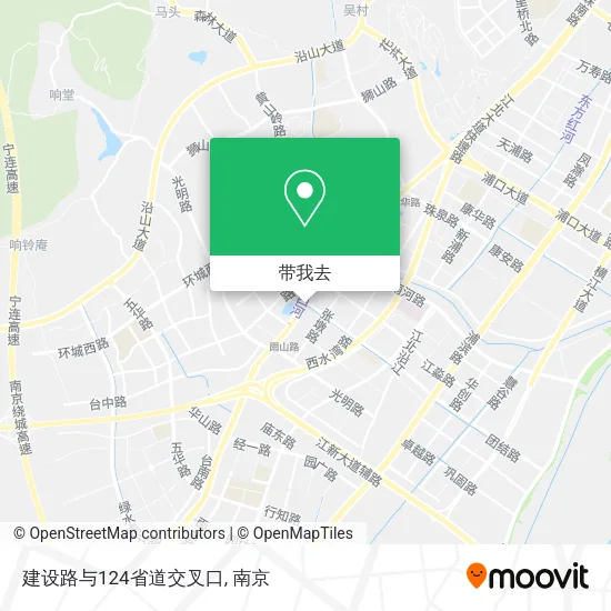 建设路与124省道交叉口地图