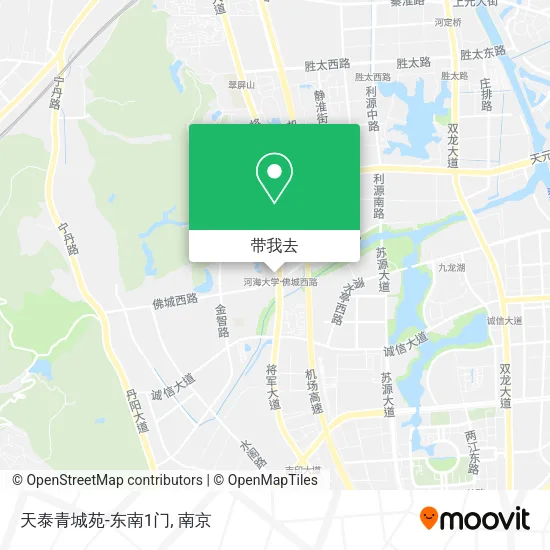 天泰青城苑-东南1门地图
