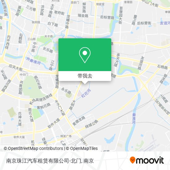 南京珠江汽车租赁有限公司-北门地图