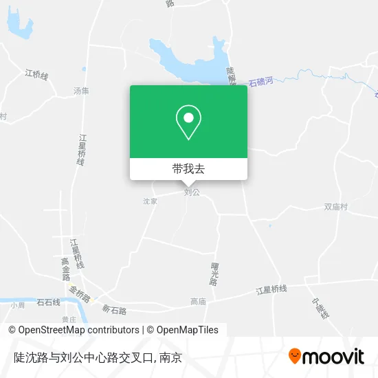 陡沈路与刘公中心路交叉口地图