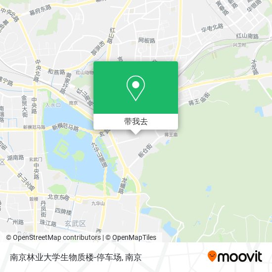南京林业大学生物质楼-停车场地图