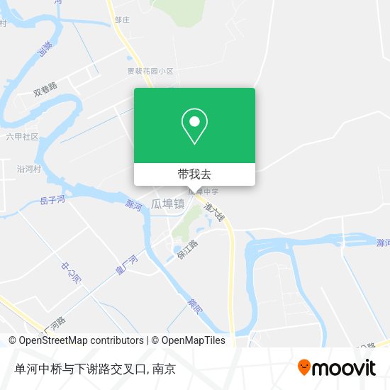 单河中桥与下谢路交叉口地图