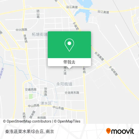 秦淮蔬菜水果综合店地图