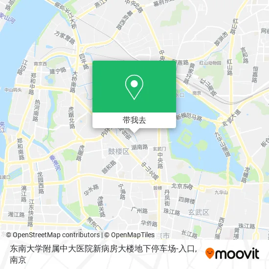 东南大学附属中大医院新病房大楼地下停车场-入口地图
