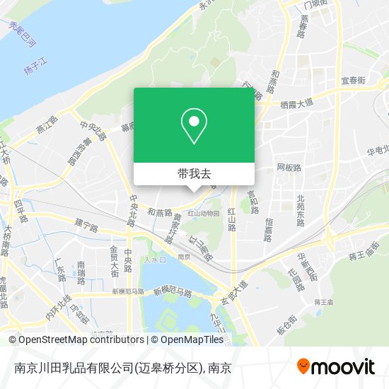 南京川田乳品有限公司(迈皋桥分区)地图