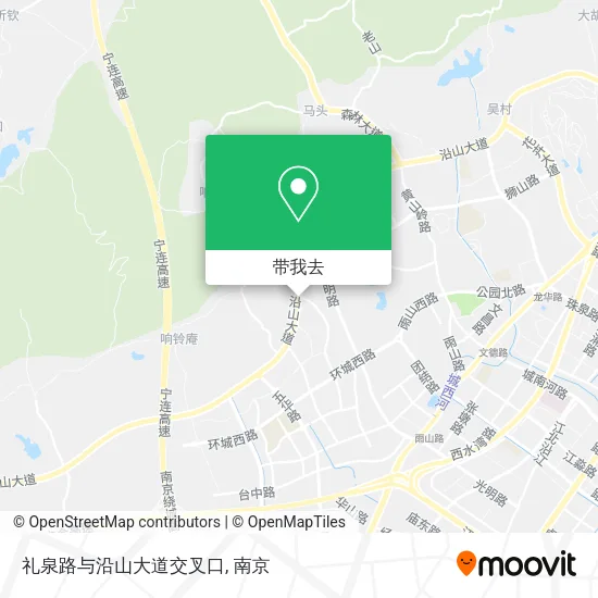 礼泉路与沿山大道交叉口地图
