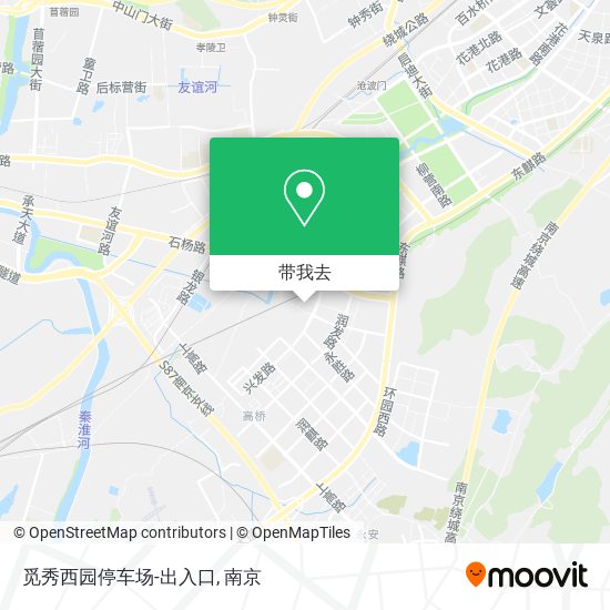 觅秀西园停车场-出入口地图