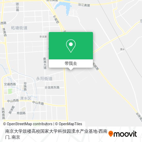 南京大学鼓楼高校国家大学科技园溧水产业基地-西南门地图