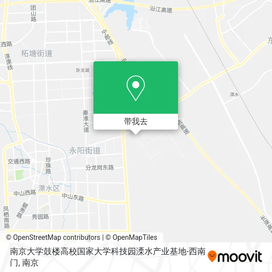 南京大学鼓楼高校国家大学科技园溧水产业基地-西南门地图