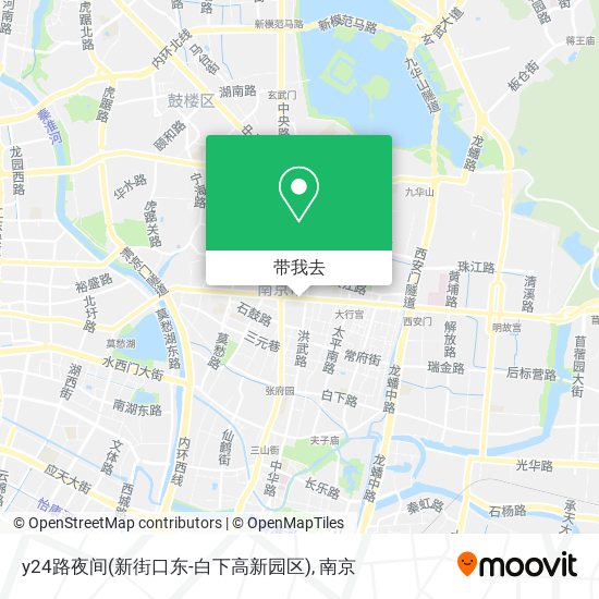 y24路夜间(新街口东-白下高新园区)地图