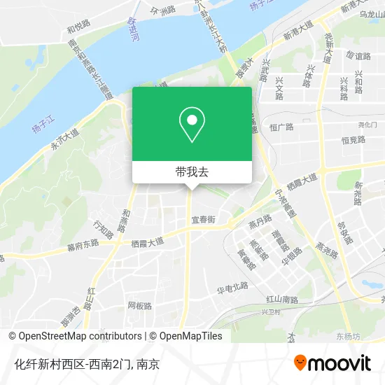 化纤新村西区-西南2门地图