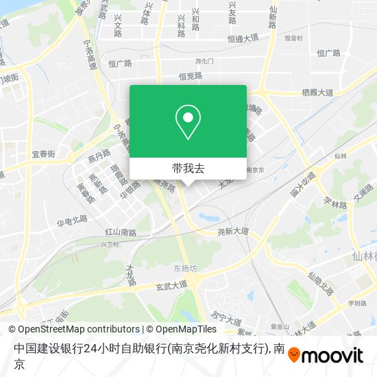 中国建设银行24小时自助银行(南京尧化新村支行)地图