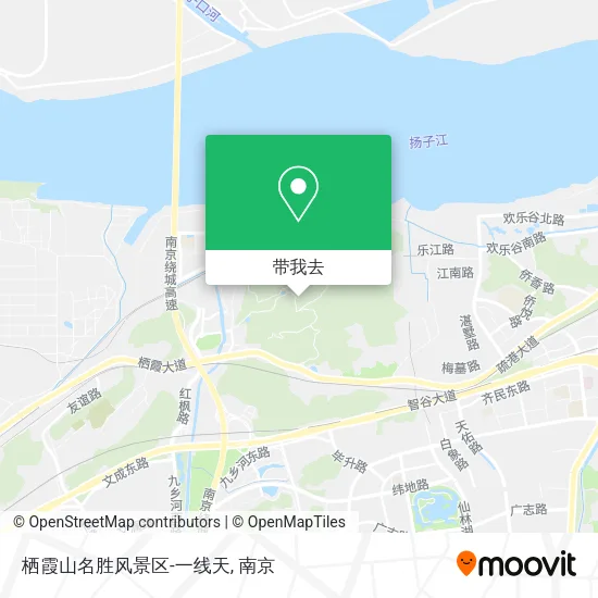 栖霞山名胜风景区-一线天地图