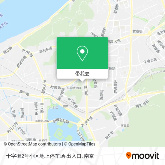 十字街2号小区地上停车场-出入口地图
