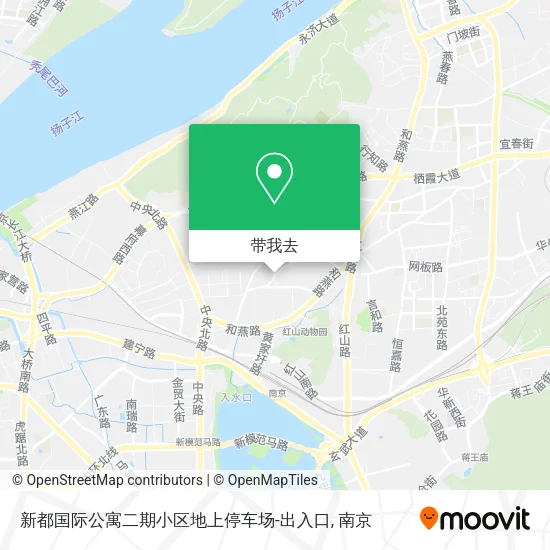 新都国际公寓二期小区地上停车场-出入口地图