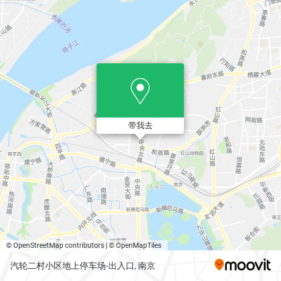 汽轮二村小区地上停车场-出入口地图