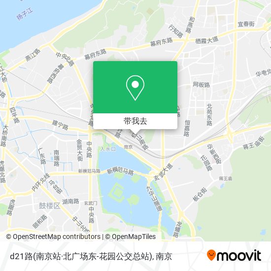d21路(南京站·北广场东-花园公交总站)地图