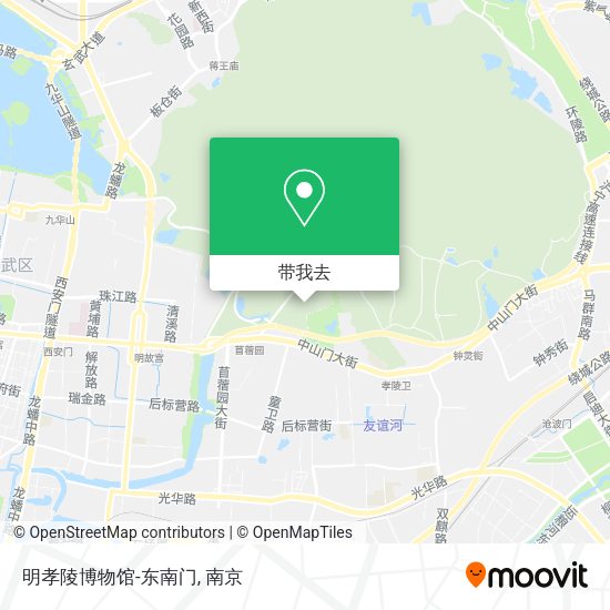 明孝陵博物馆-东南门地图
