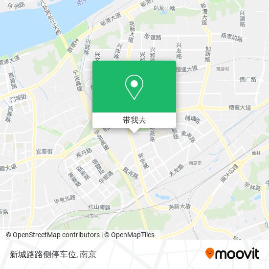 新城路路侧停车位地图