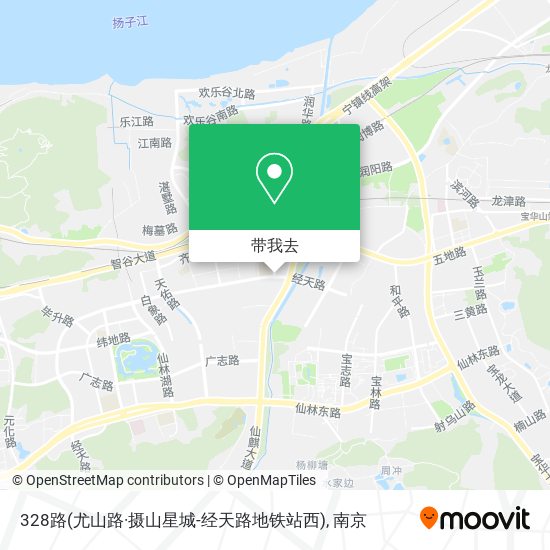 328路(尤山路·摄山星城-经天路地铁站西)地图