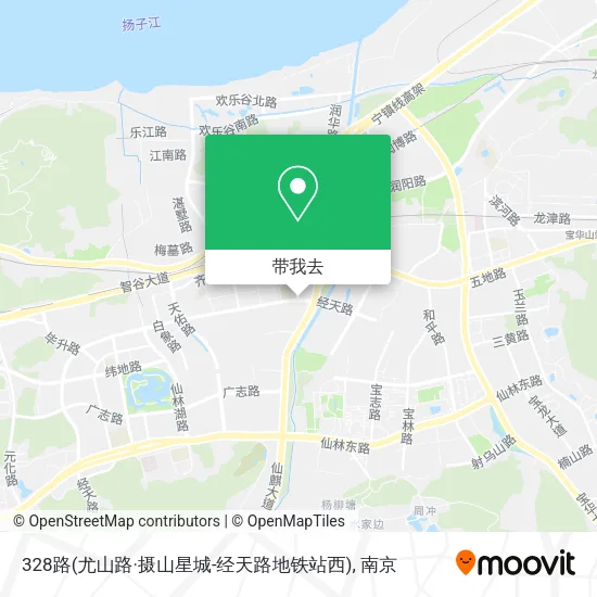 328路(尤山路·摄山星城-经天路地铁站西)地图