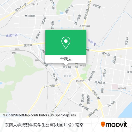东南大学成贤学院学生公寓(桃园11舍)地图