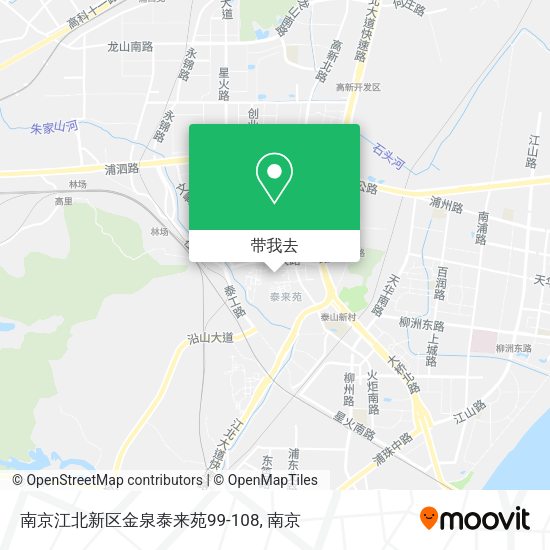 南京江北新区金泉泰来苑99-108地图