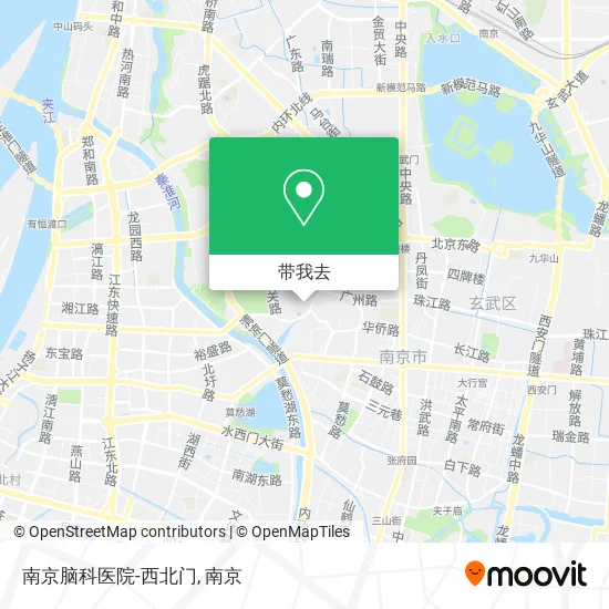 南京脑科医院-西北门地图