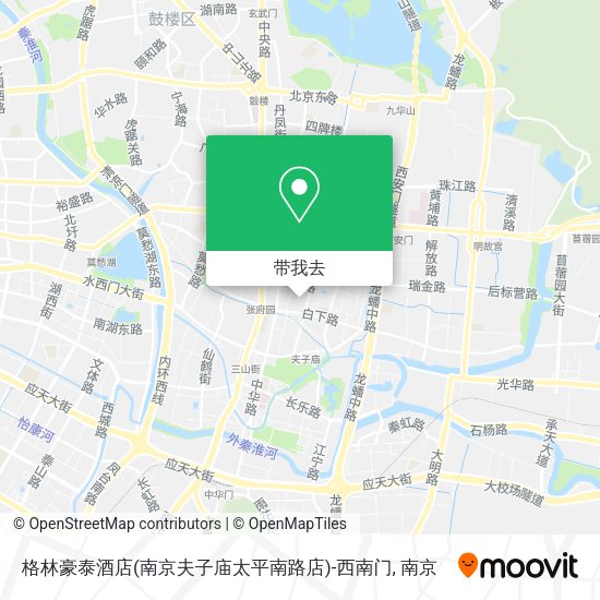 格林豪泰酒店(南京夫子庙太平南路店)-西南门地图