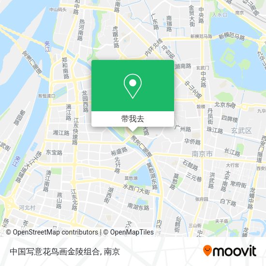 中国写意花鸟画金陵组合地图