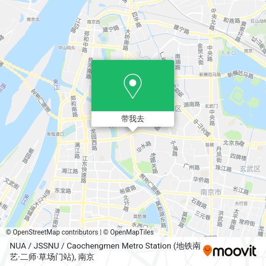 NUA / JSSNU / Caochengmen Metro Station (地铁南艺·二师·草场门站)地图