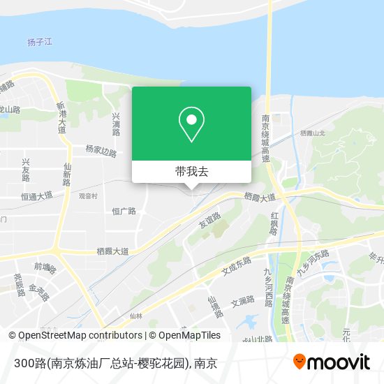 300路(南京炼油厂总站-樱驼花园)地图