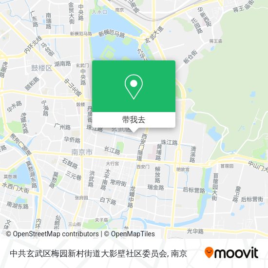 中共玄武区梅园新村街道大影壁社区委员会地图