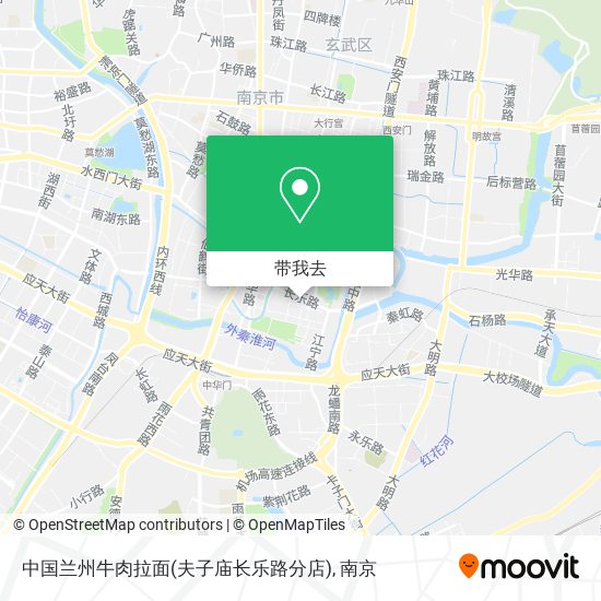 中国兰州牛肉拉面(夫子庙长乐路分店)地图