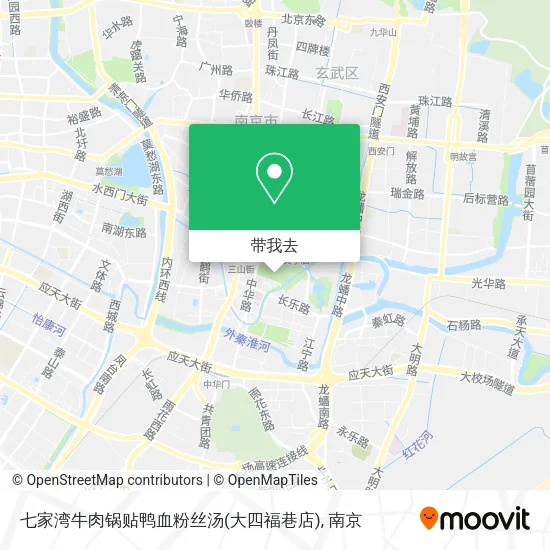 七家湾牛肉锅贴鸭血粉丝汤(大四福巷店)地图